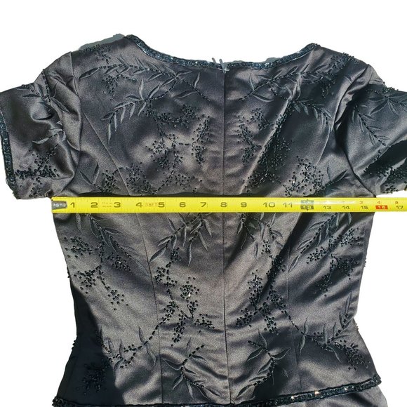 Vintage Alfred Angelo Short Sleeve One-Piece Special Occasion Evening Gown - Picture 8 of 16